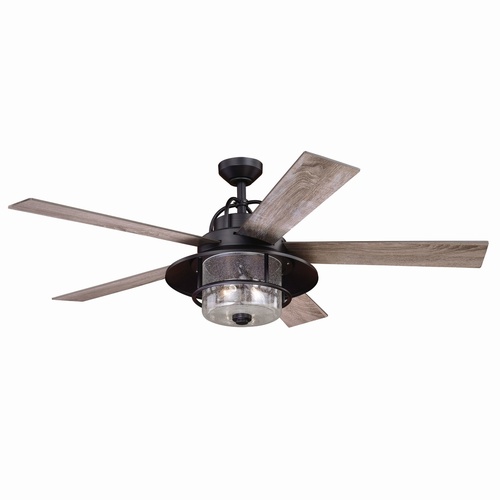 Charleston 56-Inch Damp LED Fan in New Bronze by Vaxcel Lighting