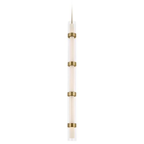 Visual Comfort Modern Collection Wit 5-Glass LED Pendant in Aged Brass by Visual Comfort Modern 700TDWIT5R-LED930