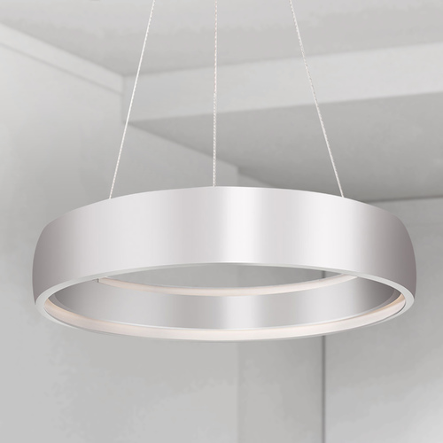 Modern Brushed Silver LED Pendant 3000K 425LM by Kuzco Lighting