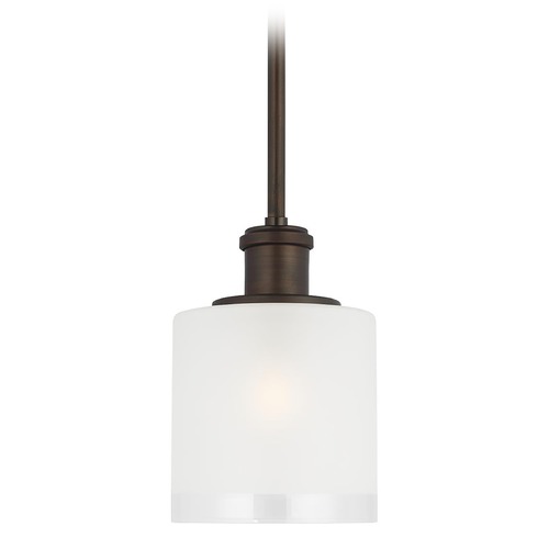 Generation Lighting Norwood Bronze Mini-Pendant Light with Cylindrical Shade 6139801-710