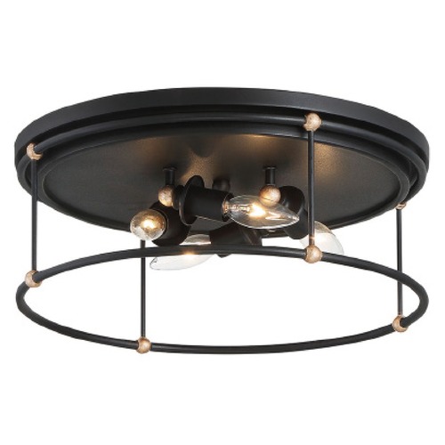 Minka Lavery Westchester County Sand Coal with Skyline Gold Leaf Flush Mount by Minka Lavery 1040-677