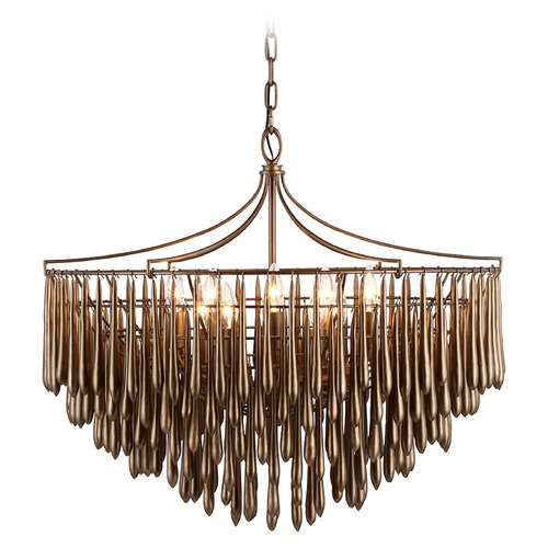Visual Comfort Signature Collection Julie Neill Vacarro Chandelier in Bronze Leaf by Visual Comfort Signature JN5130ABL