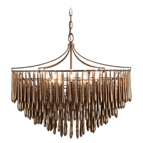 Julie Neill Vacarro Chandelier in Bronze Leaf by Visual Comfort Signature