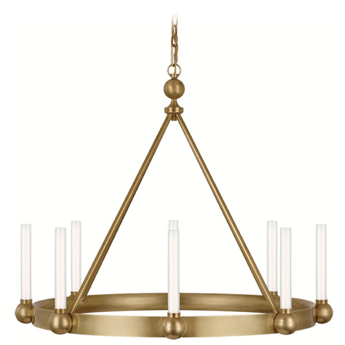 Visual Comfort Signature Collection Thomas OBrien Jeffery Chandelier in Brass by Visual Comfort Signature TOB5775HAB-WG