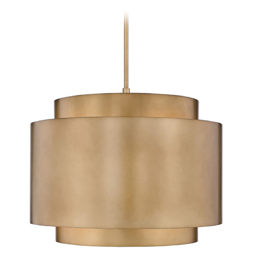 Harlech Rubbed Brass Pendant by Z-Lite