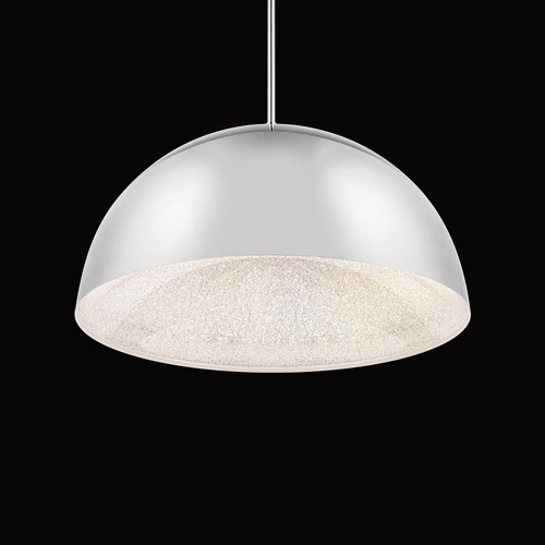 Stardust 23-In LED Dome Pendant in Polished Nickel by Schonbek Beyond
