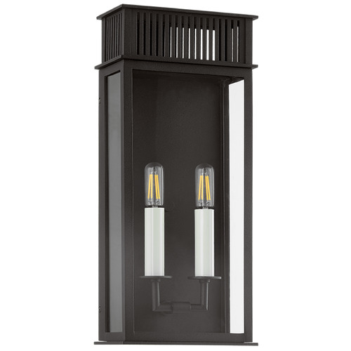Troy Lighting Gridley Textured Black LED Outdoor Wall Light