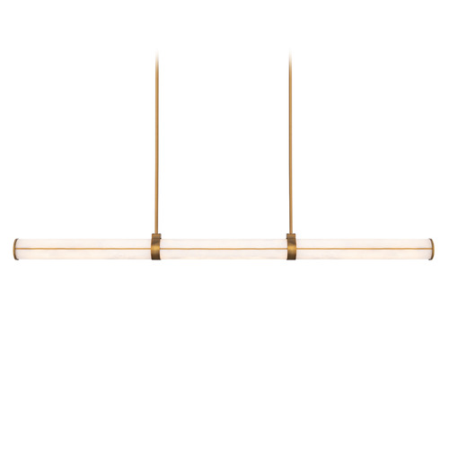 Modern Forms by WAC Lighting Modern Forms Clique Aged Brass LED Island Light with Cylindrical Shade PD-56448-AB