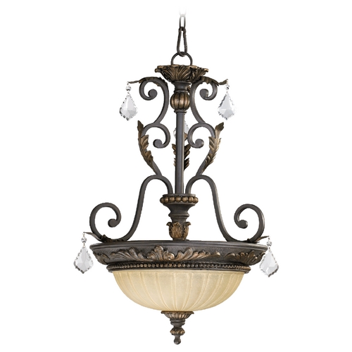 Quorum Lighting Rio Salado Toasted Sienna with Mystic Silver Pendant by Quorum Lighting 8057-3-44