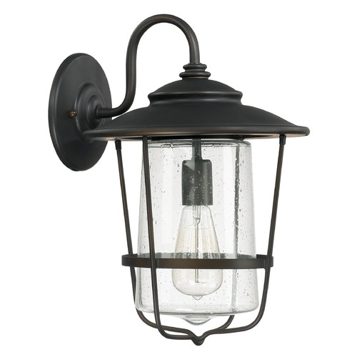 Seeded Glass Outdoor Wall Light Bronze Capital Lighting by Capital Lighting