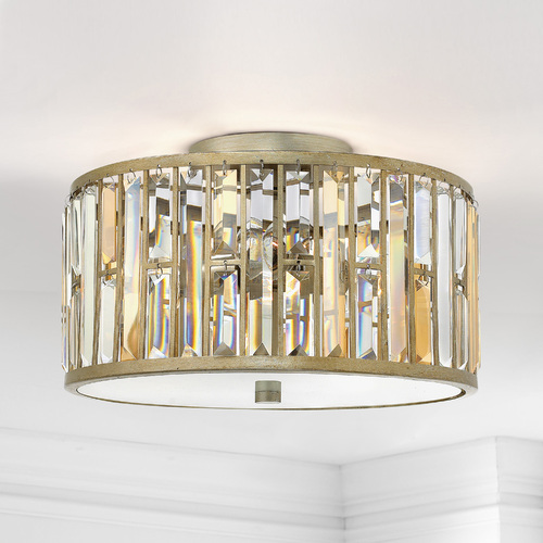 Fredrick Ramond Gemma Medium Flush Mount in Silver Leaf by Fredrick Ramond FR33731SLF