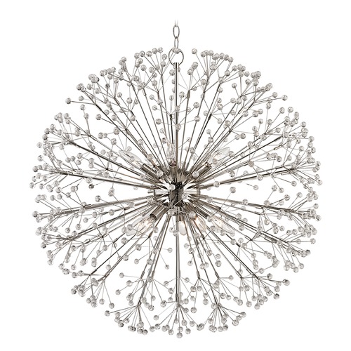 Dunkirk Crystal Pendant in Polished Nickel by Hudson Valley Lighting