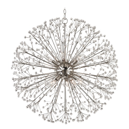 Hudson Valley Lighting Dunkirk Crystal Pendant in Polished Nickel by Hudson Valley Lighting 6030-PN