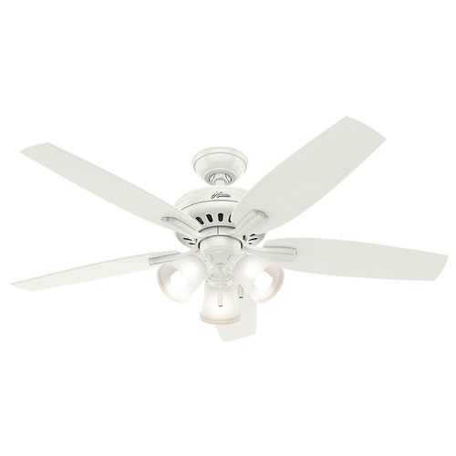 Hunter Fan Company Hunter Fan Company Newsome Fresh White Ceiling Fan with Light 53316