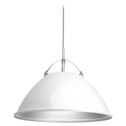 Tre Pendant in White by Progress Lighting