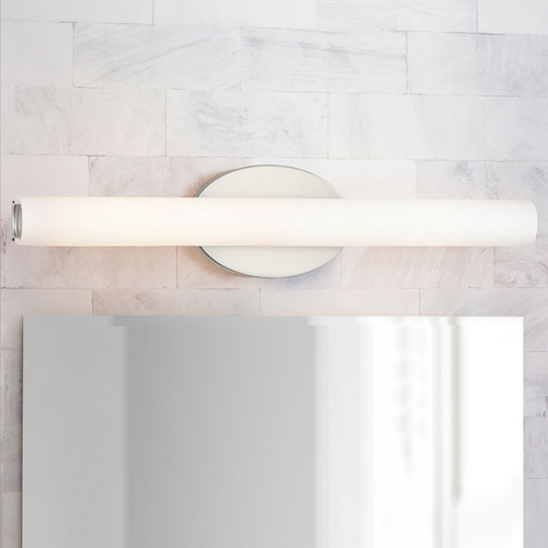 Progress Lighting Parallel LED Brushed Nickel Bathroom Light 3000K by Progress Lighting P300183-009-30