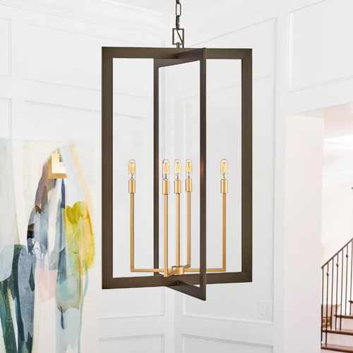 Anders 22-Inch Metallic Matte Bronze & Deluxe Gold Chandelier by Hinkley Lighting
