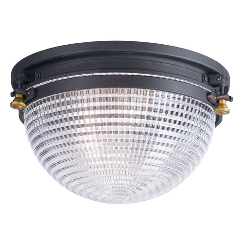 Portside Oil Rubbed Bronze & Antique Brass Flush Mount by Maxim Lighting