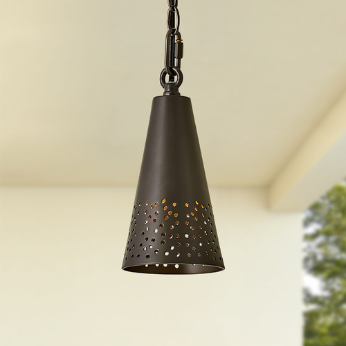 Hinkley Calder 7-Inch High LED Outdoor Hanging Light in Bronze by Hinkley Lighting 1511BZ