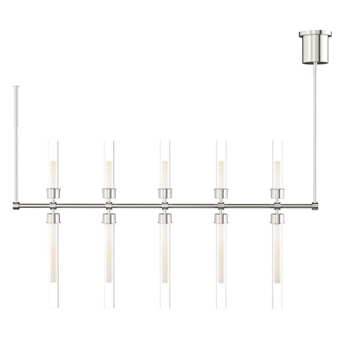 Visual Comfort Modern Collection Sean Lavin Linger 48-Inch LED Linear Light in Polished Nickel by VC Modern 700LSLNG48N-LED930