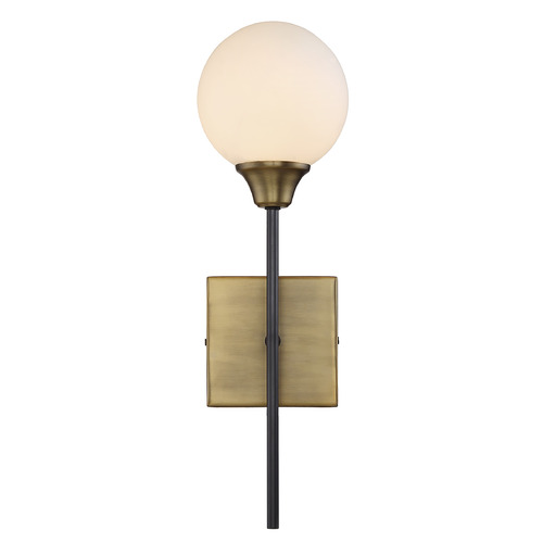 19.25-Inch Wall Sconce in Oil Rubbed Bronze & Brass by Meridian