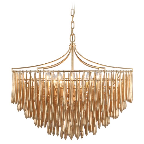 Julie Neill Vacarro Chandelier in Antique Gold Leaf by Visual Comfort Signature