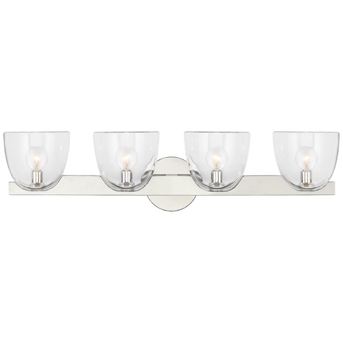 Visual Comfort Signature Collection Aerin Carola 4-Light Bath Light in Polished Nickel by Visual Comfort Signature ARN2493PNCG