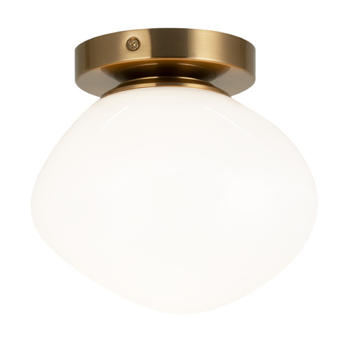 Matteo Lighting Melotte Aged Gold Brass Flushmount Light
