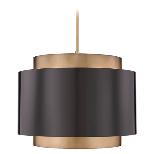 Z-Lite Harlech Bronze & Rubbed Brass Pendant by Z-Lite 739P32-BRZ-RB