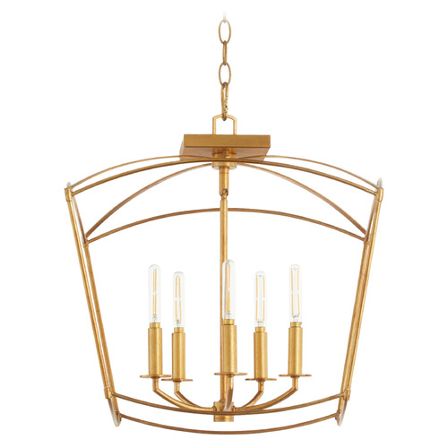 Mantle Gold Leaf Pendant by Quorum Lighting