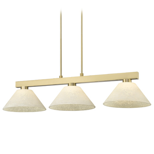 Z-Lite Cobalt Modern Gold Billiard Light with Conical Shade
