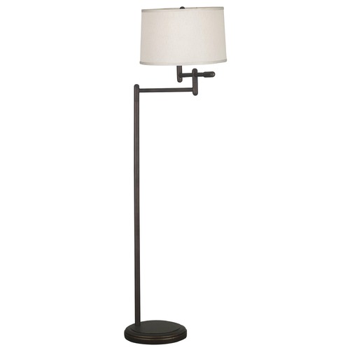 Kenroy Home Lighting Modern Swing Arm Lamp with Beige / Cream Shade in Copper Bronze Finish 20941CB