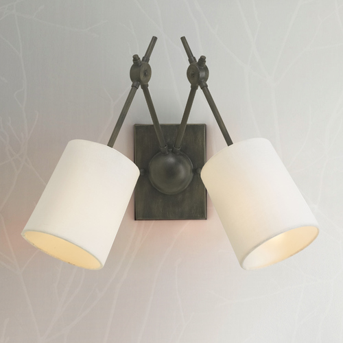 Compass Double Wall Sconce in Black Iron by Currey & Company