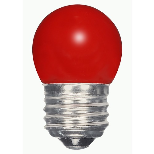 Satco Lighting Satco 1.2 Watt LED S11 Ceramic Red Medium Base 120 Volt Carded S9165