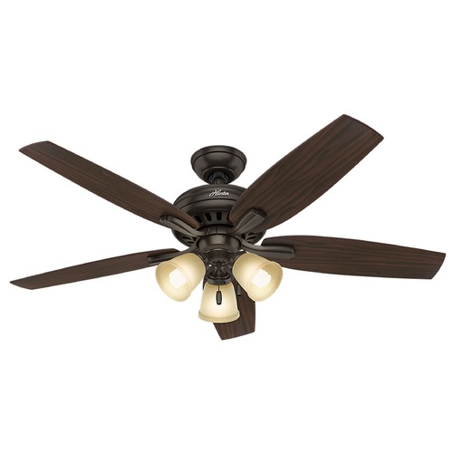 Hunter Fan Company Hunter Fan Company Newsome Premier Bronze Ceiling Fan with Light 53317