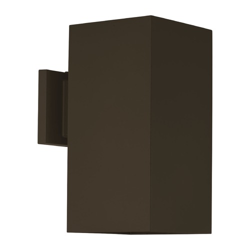 Square LED Outdoor Wall Mount in Antique Bronze by Progress Lighting