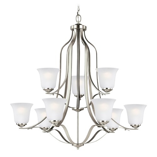 Emmons Brushed Nickel Chandelier by Generation Lighting