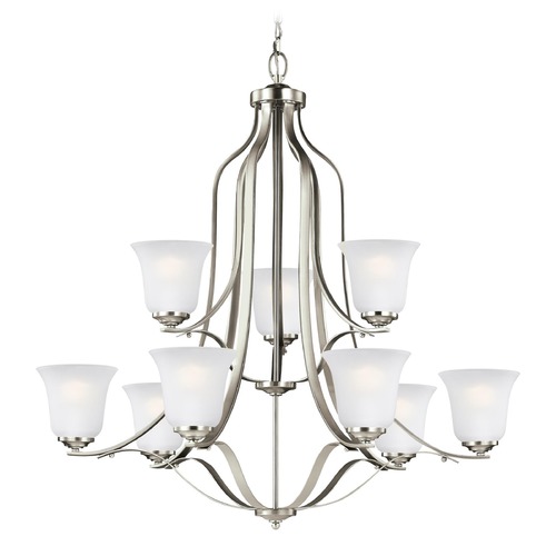 Generation Lighting Emmons Brushed Nickel Chandelier by Generation Lighting 3139009-962