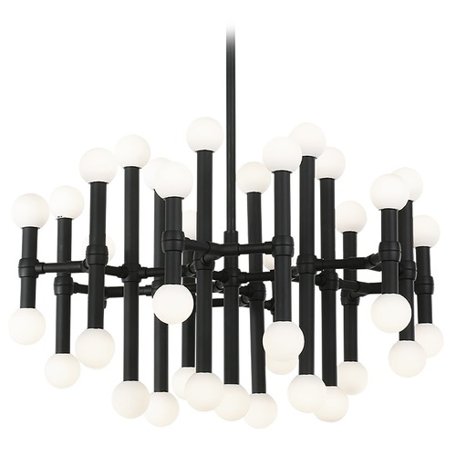 Rivoli Black Plating LED Chandelier by Kuzco Lighting
