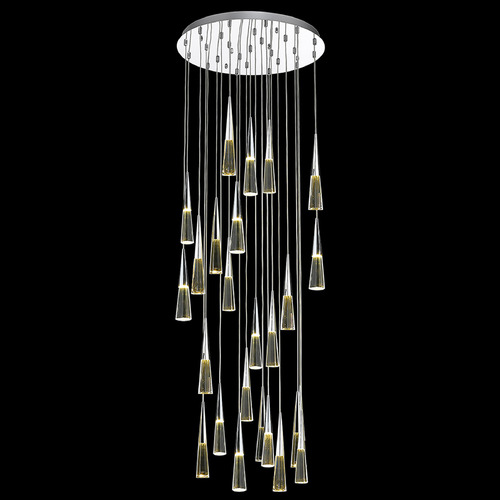Avalon 25-Light Polished Chrome LED Multi-Light Pendant by Avenue Lighting