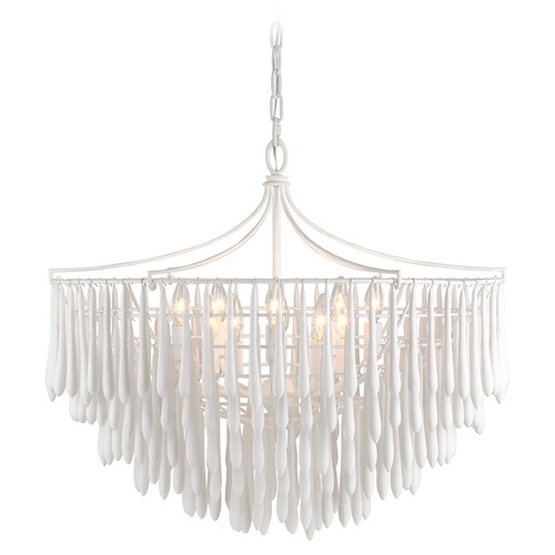 Visual Comfort Signature Collection Julie Neill Vacarro Chandelier in Plaster White by Visual Comfort Signature JN5130PW