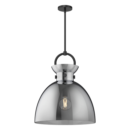 Alora Lighting Alora Lighting Waldo Matte Black Pendant Light with Bowl / Dome Shade PD411818MBSM