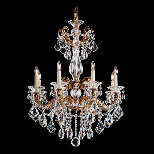 Schonbek Worldwide Lighting La Scala Florentine Bronze Crystal Chandelier
