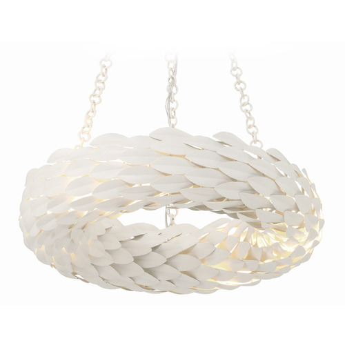 Crystorama Lighting Broche Matte White LED Chandelier