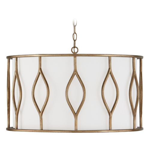 Capital Lighting Cohen Mystic Luster Pendant Light with Drum Shade