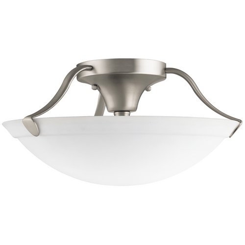 Evie 15.50-Inch Brushed Nickel Semi-Flush Mount by Kichler Lighting