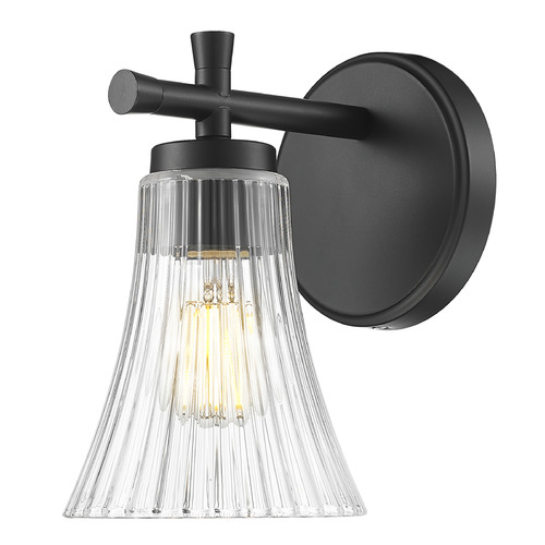 Z-Lite Belle Matte Black Sconce