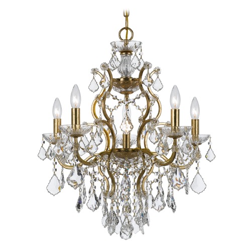 Crystorama Filmore 6-Light Crystal Chandelier in Antique Gold