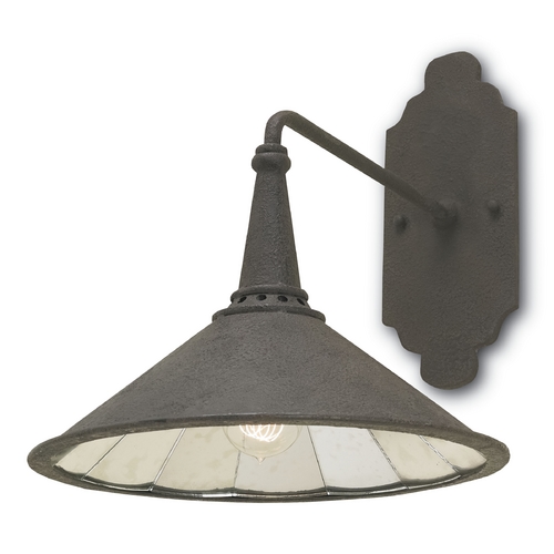 Currey and Company Lighting Wrought Iron / Mirror Sconce