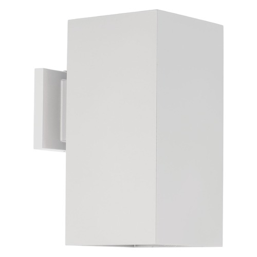 Square LED Outdoor Wall Mount in White by Progress Lighting